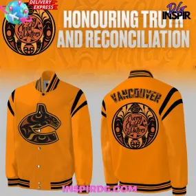 -Vancouver Canucks Honouring Truth and Reconciliation Baseball Jacket