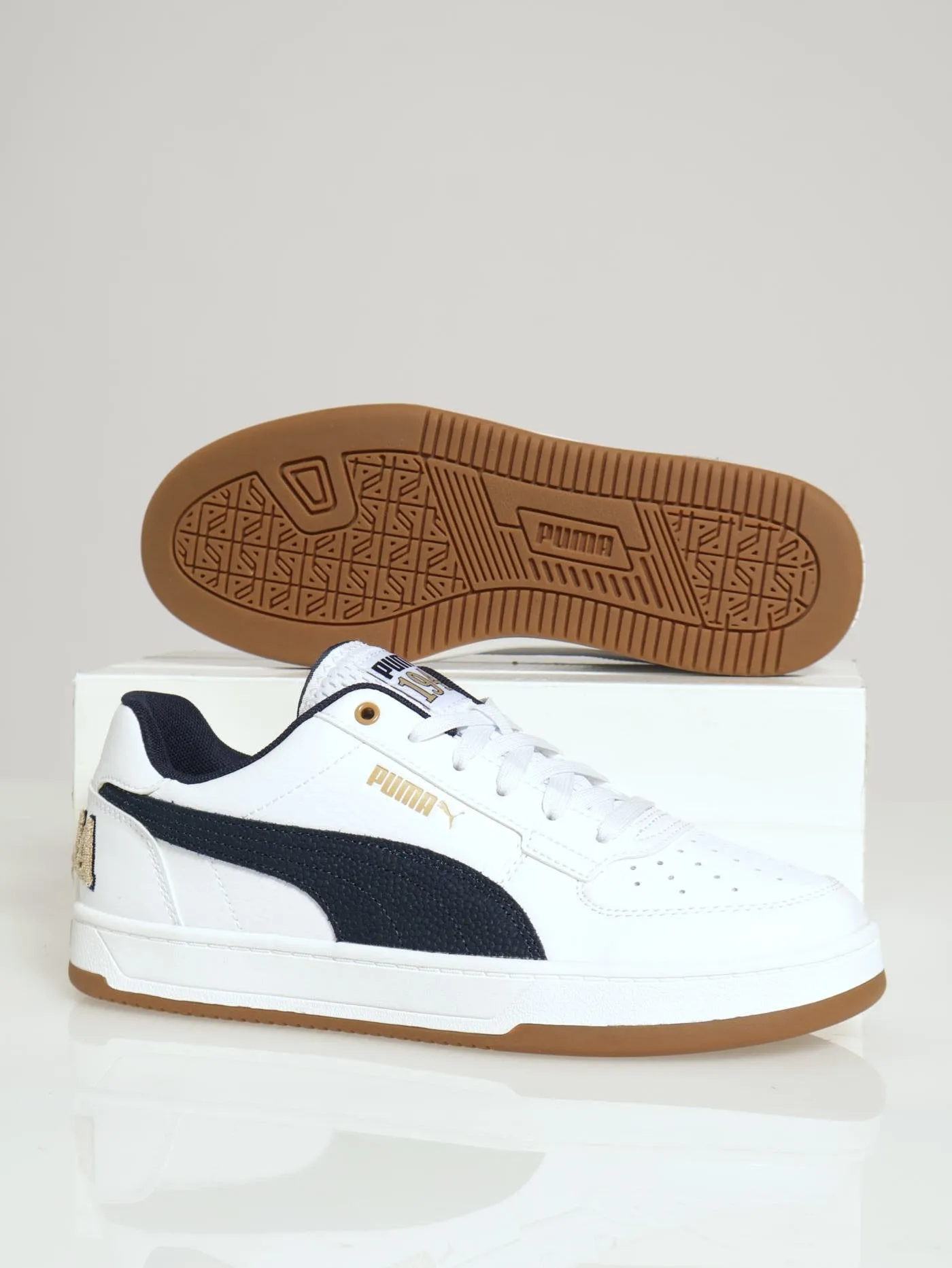 1Up Caven 2.0 Retro Club Lace Up Sneaker - White/Navy