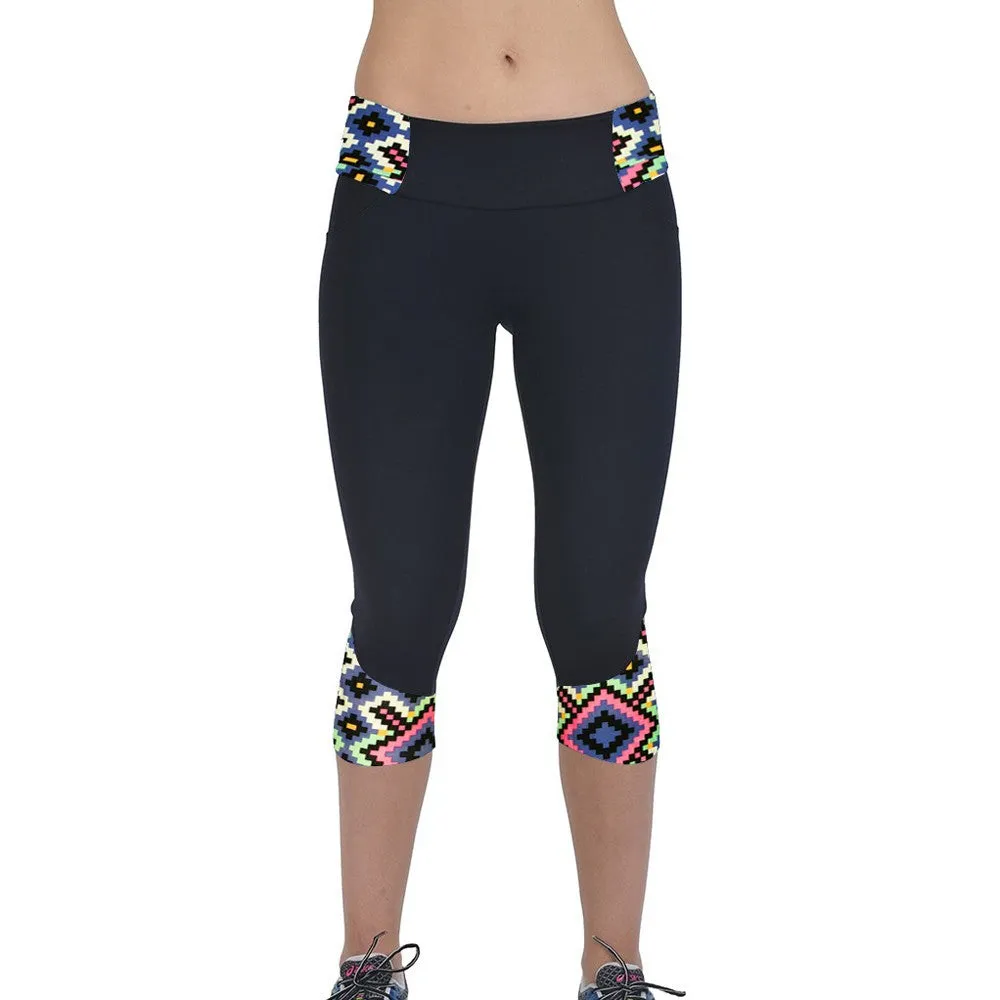 2016 New s-xl women High Waist Fitness Cargo Pants Women fitness Pants Printed Stretch Cropped Leggings trousers#3546 SM6