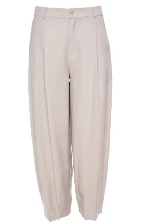 257 Naya Trouser with tuck hem- Cream