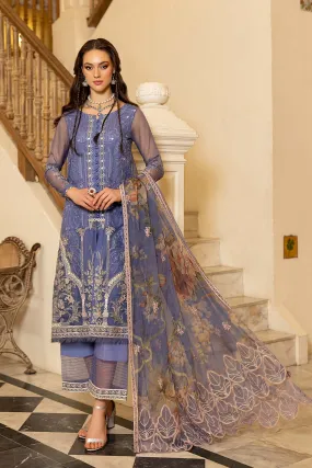 3-PC Embroidered Sequence Shirt With Scallop Dupatta and Pleated Trouser STM23-06