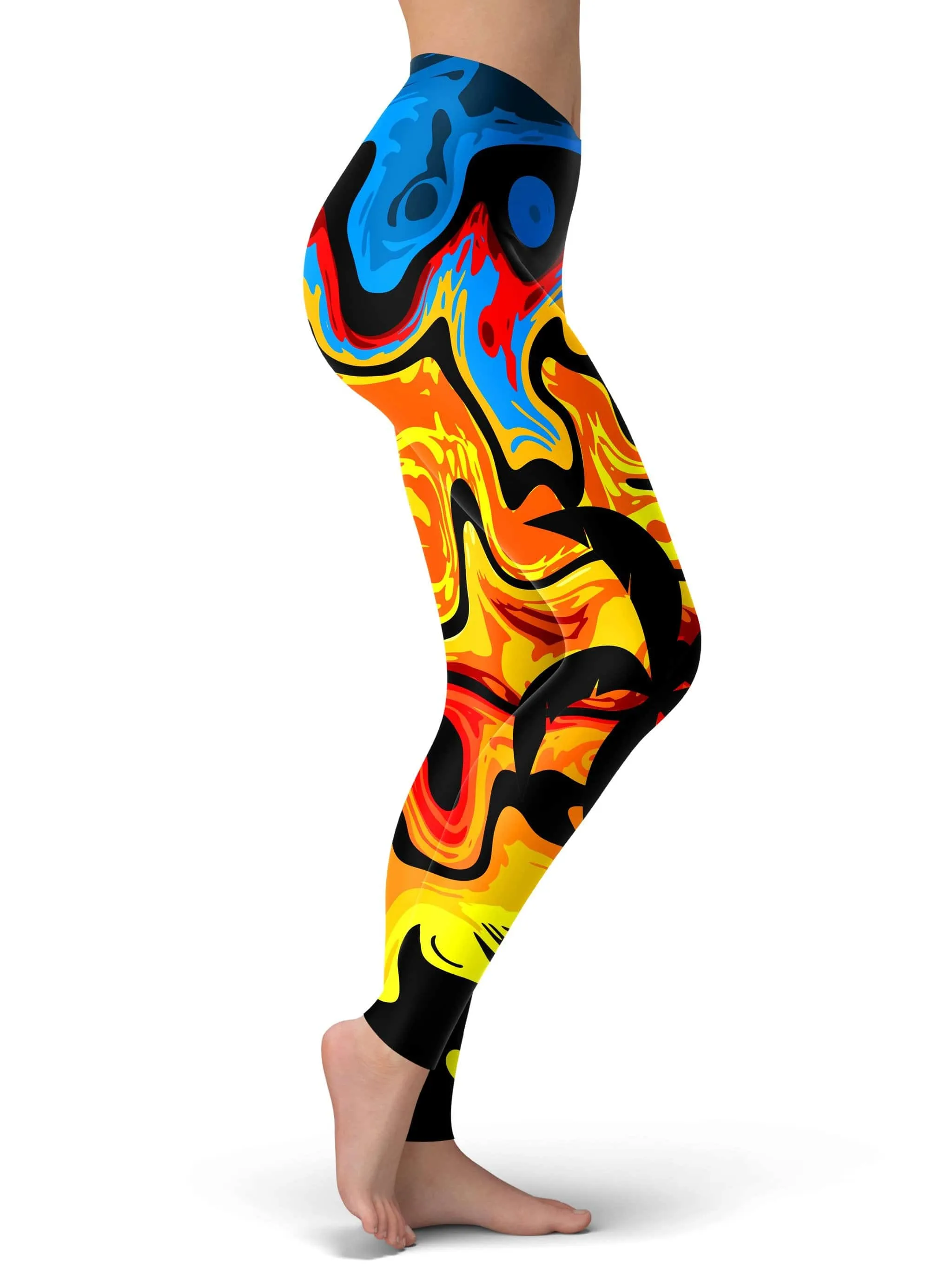 Abstract Summer Sunset Leggings