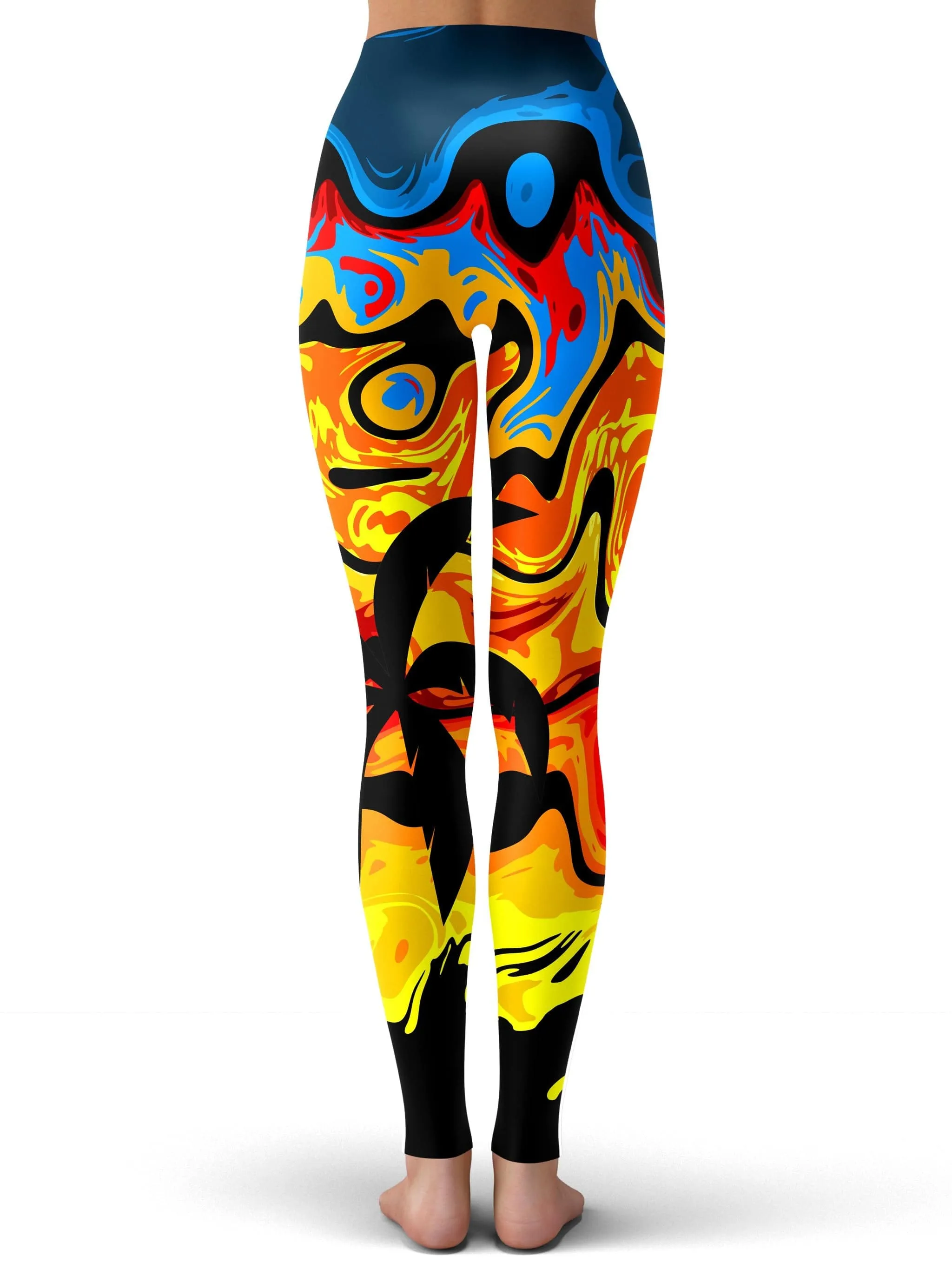 Abstract Summer Sunset Leggings