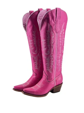 Alexa Aguila Tall Wide Calf Friendly Snip Toe Cowgirl Boot FINAL SALE