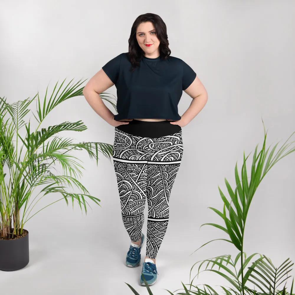 All-Over Print Plus Size Leggings Barton Springs Layers