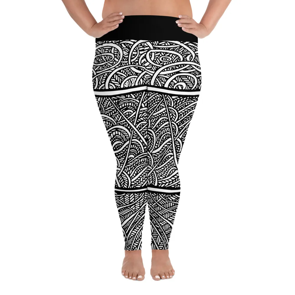 All-Over Print Plus Size Leggings Barton Springs Layers