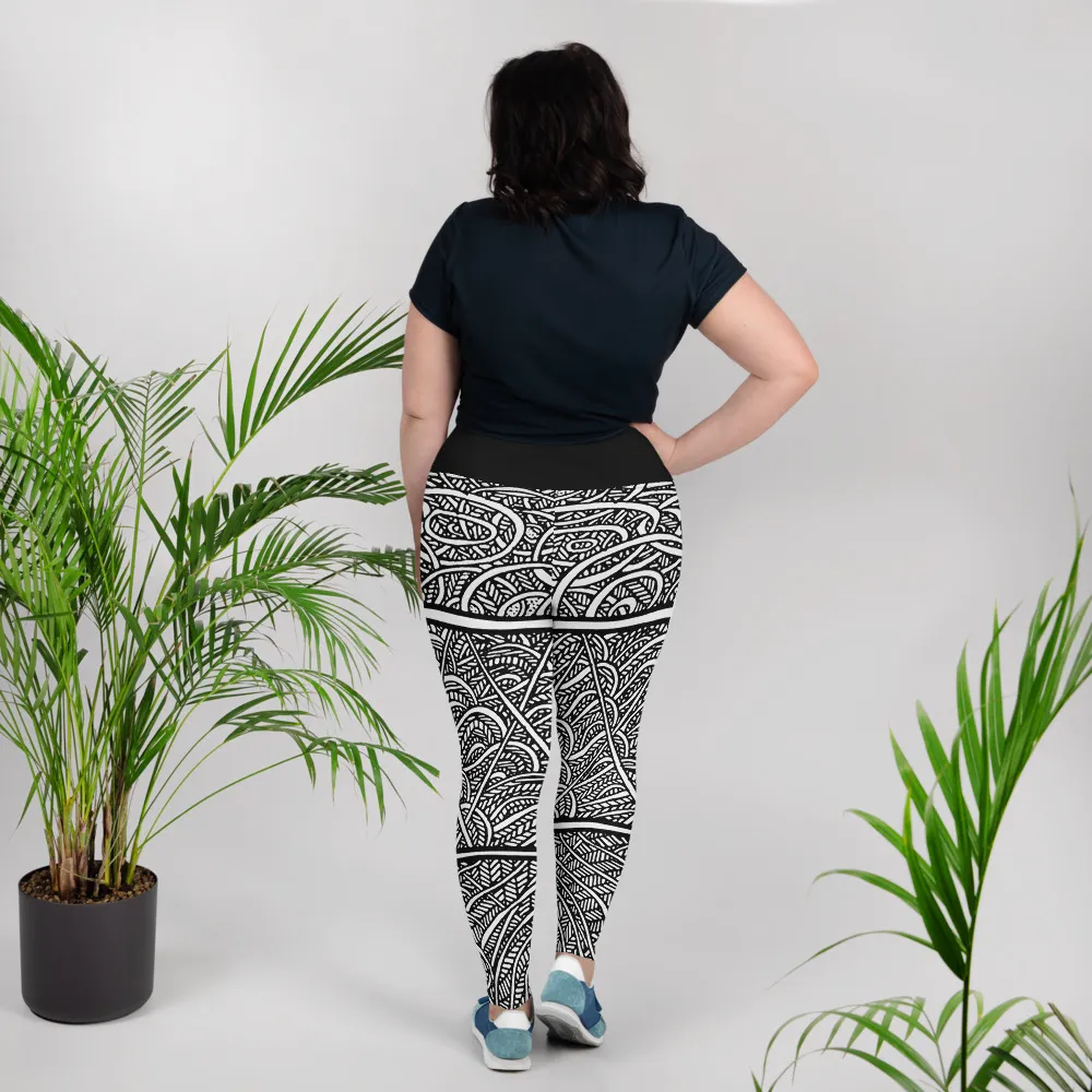 All-Over Print Plus Size Leggings Barton Springs Layers