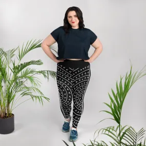 All-Over Print Plus Size Leggings The Vowel O