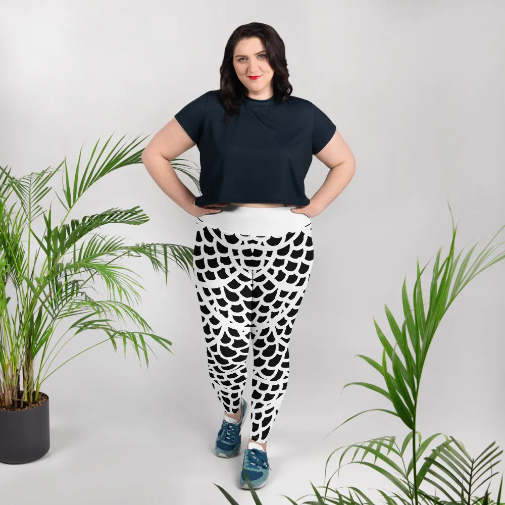 All-Over Print Plus Size Leggings Wind Over Water