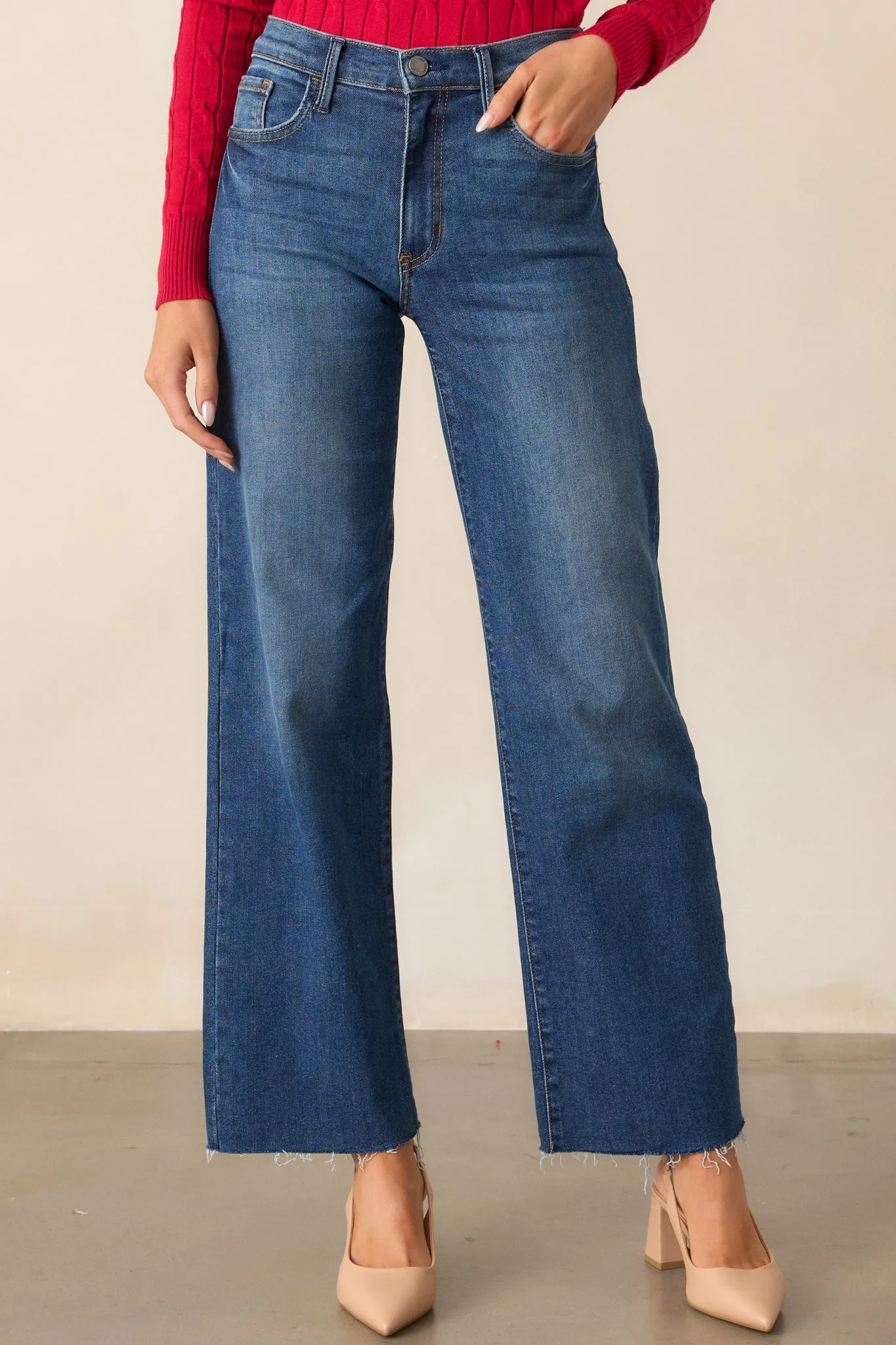 Always On Time Dark Wash Straight Leg Jeans