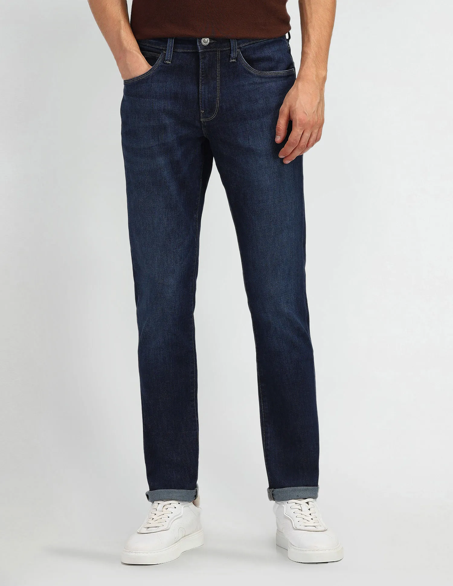 Arrow Sport Mid Rise Jameson Slim Fit Jeans