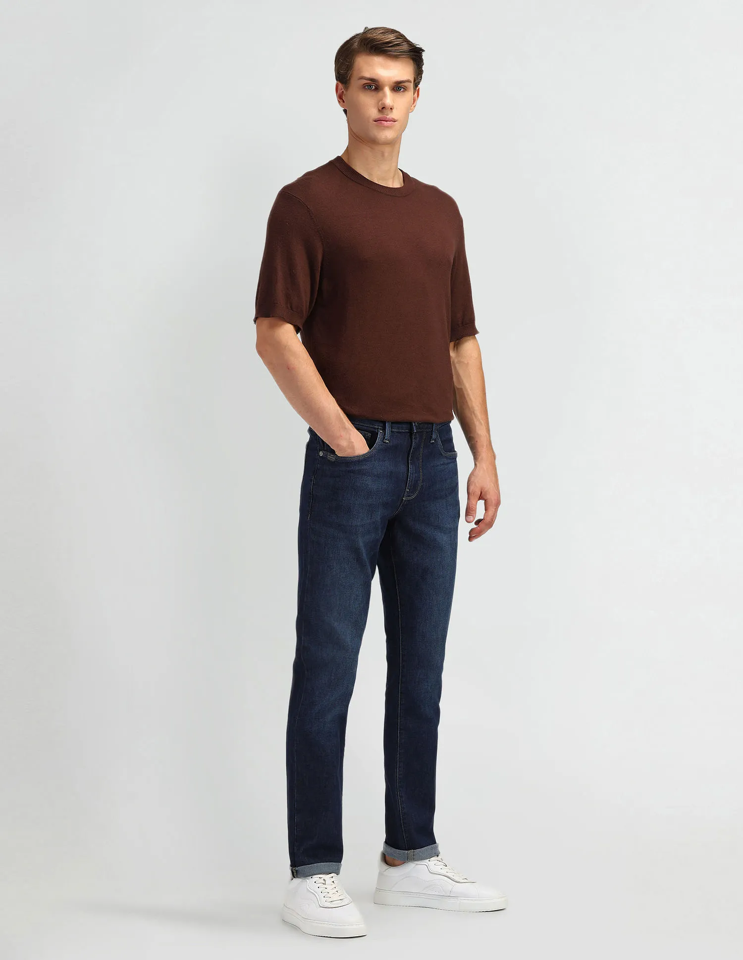 Arrow Sport Mid Rise Jameson Slim Fit Jeans