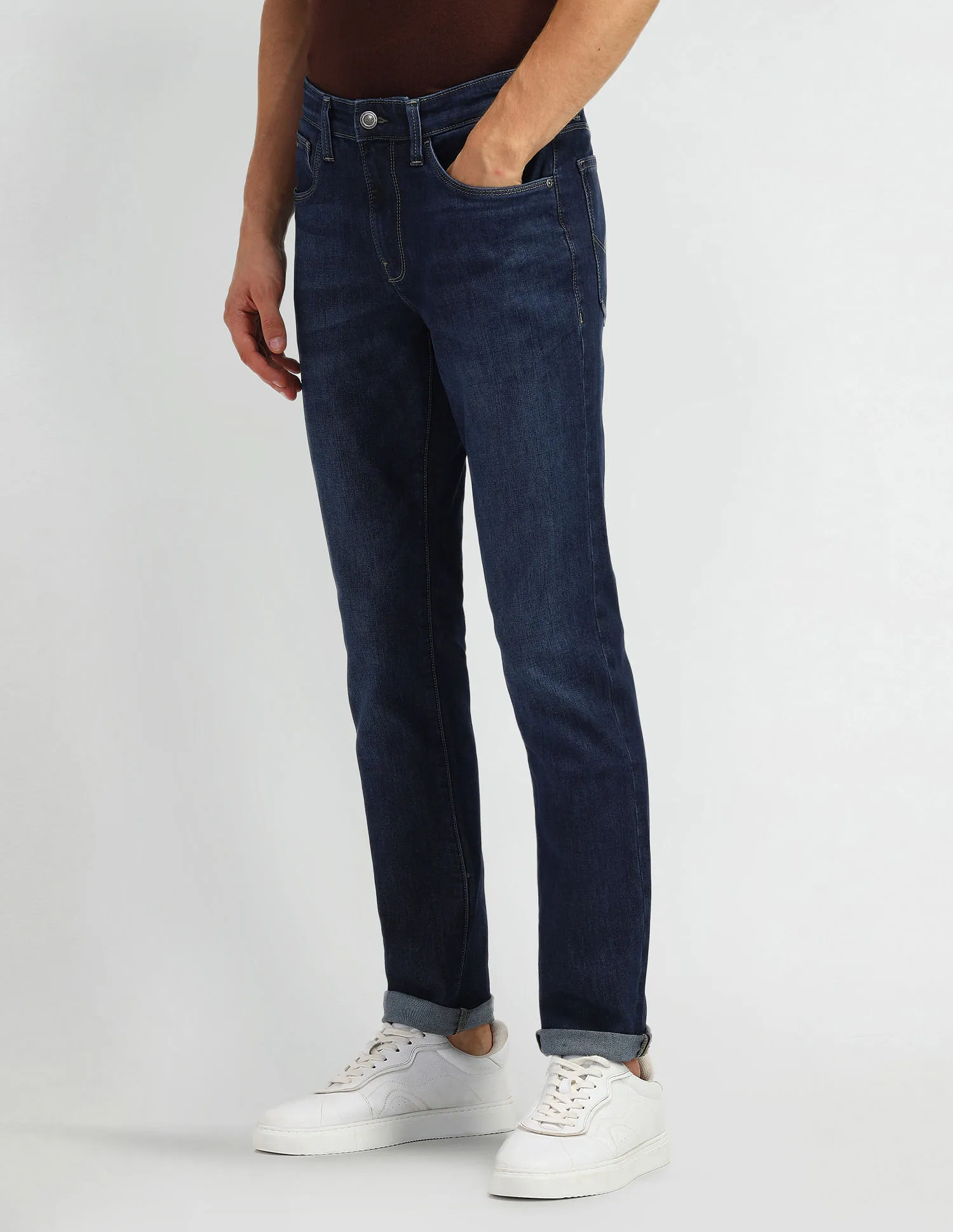 Arrow Sport Mid Rise Jameson Slim Fit Jeans