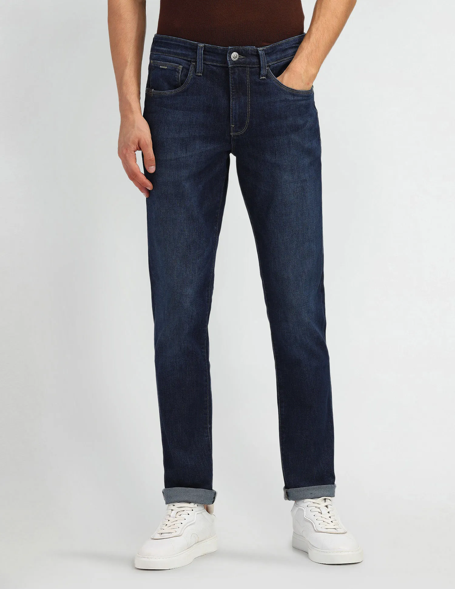 Arrow Sport Mid Rise Jameson Slim Fit Jeans