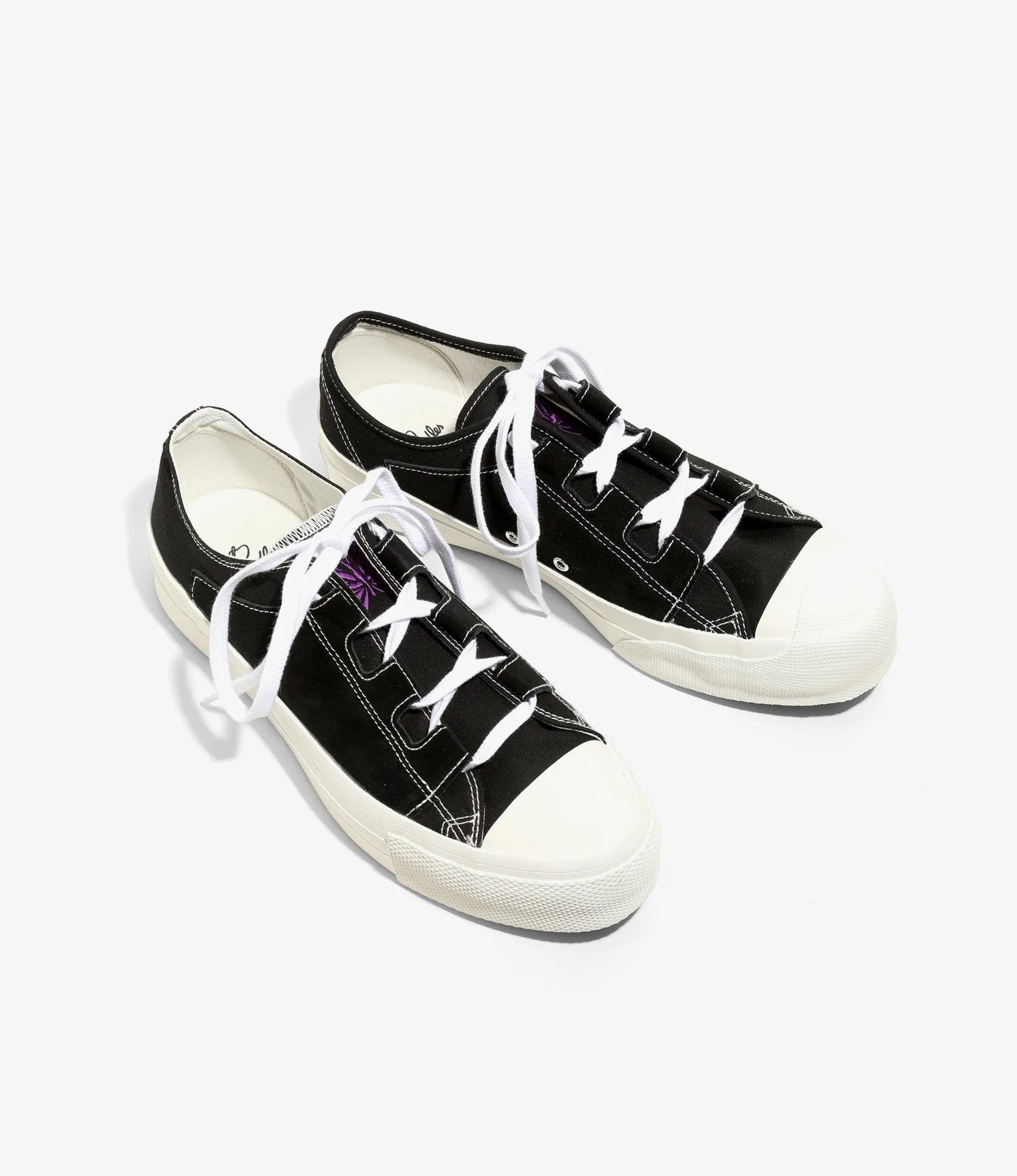 Asymmetric Ghillie Sneaker – Black Suede