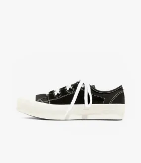 Asymmetric Ghillie Sneaker – Black Suede