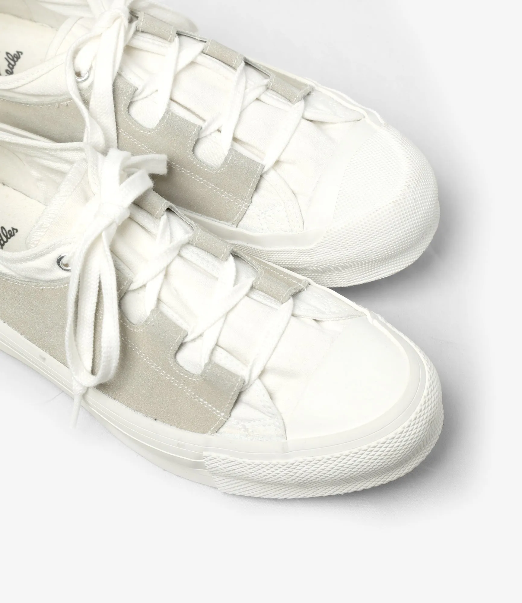 Asymmetric Ghillie Sneaker – White Suede