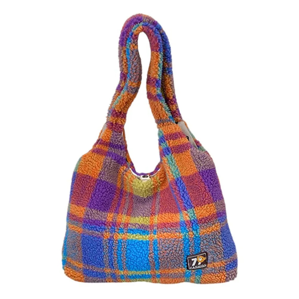 Autumn Feels Plaid Tote Bag