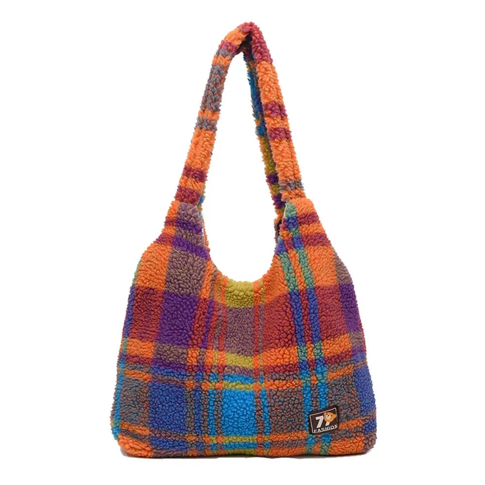 Autumn Feels Plaid Tote Bag