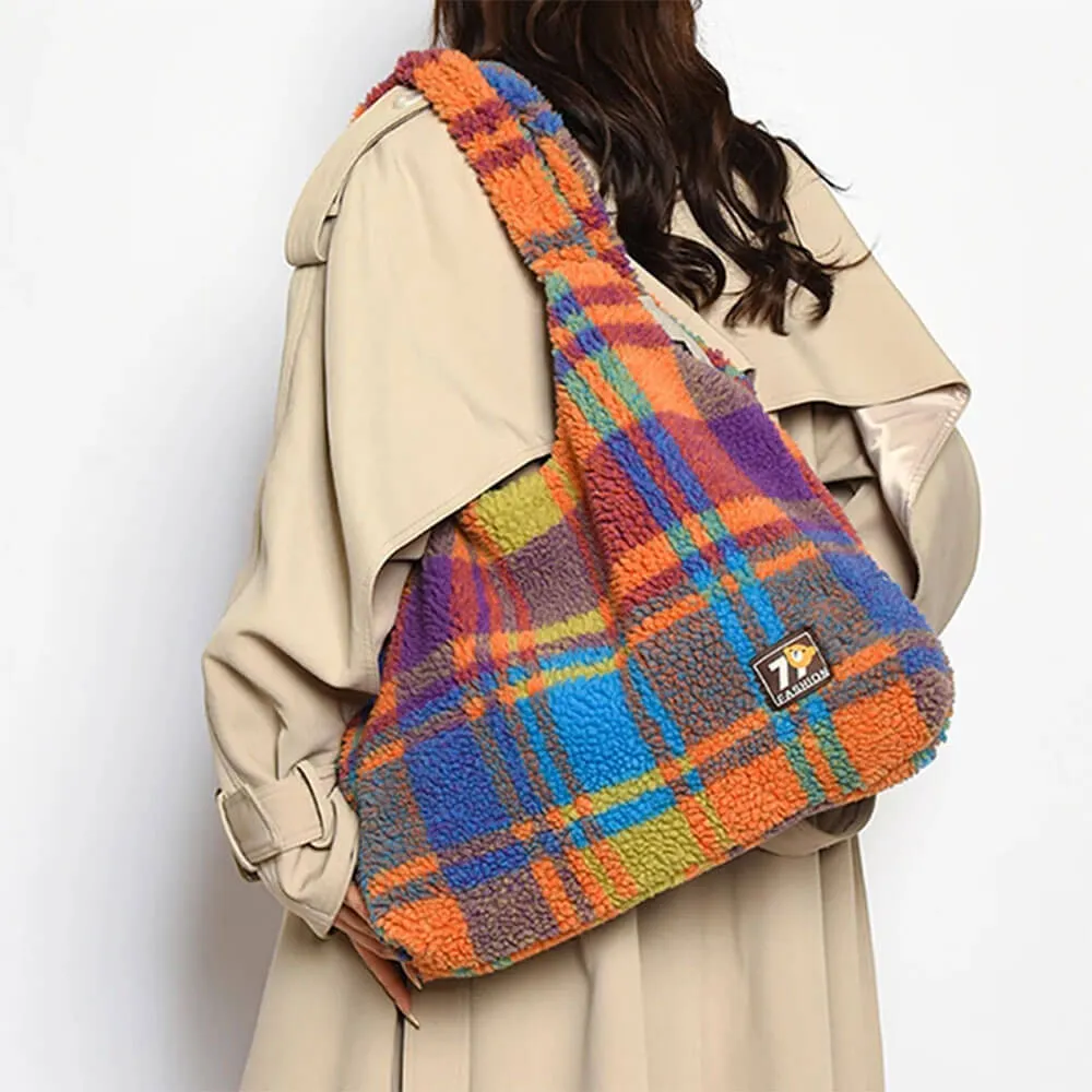 Autumn Feels Plaid Tote Bag