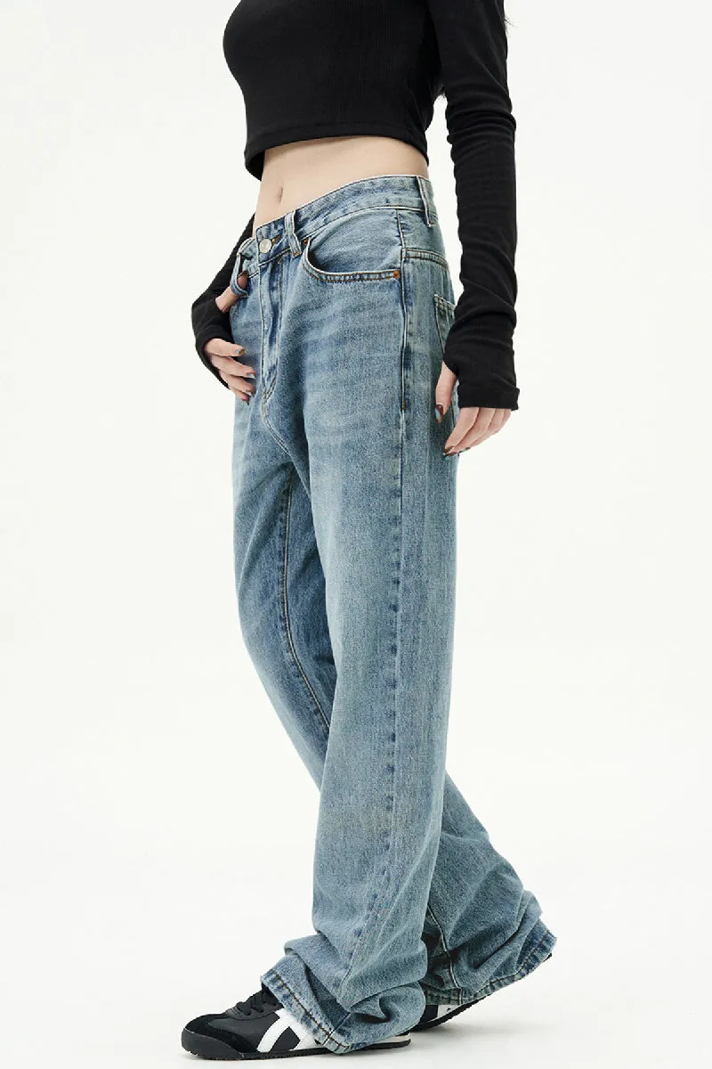 Basic Vintage Straight-Leg Jeans