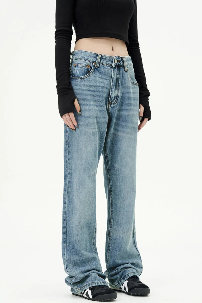 Basic Vintage Straight-Leg Jeans