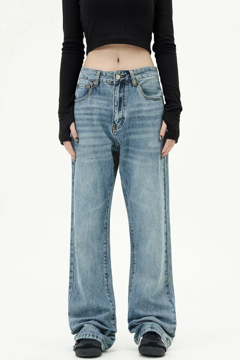 Basic Vintage Straight-Leg Jeans