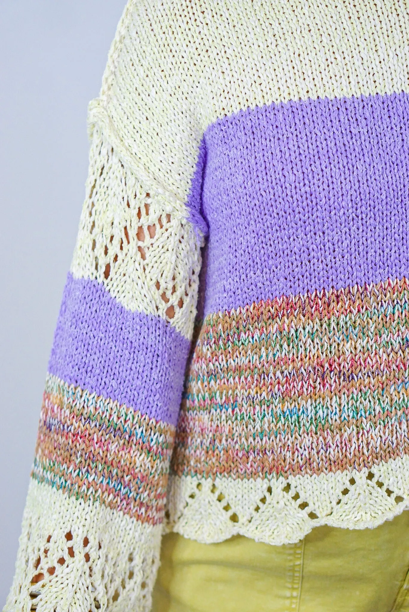 Beach Nights Lavender Colorblock Sweater