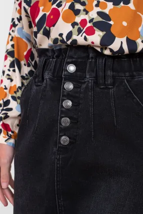 Black Denim Skirt