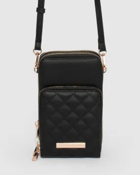 Black Koni Phone Crossbody Bag