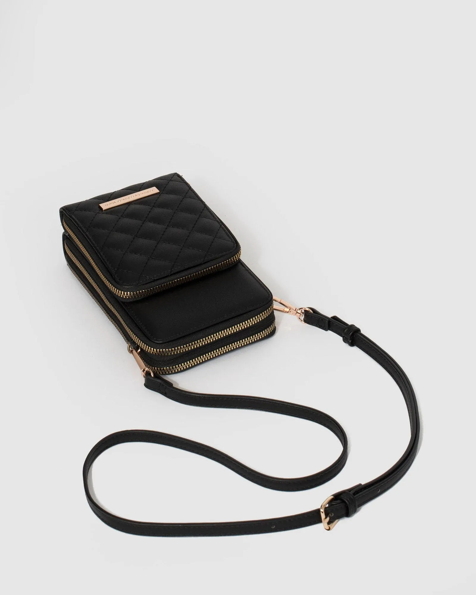 Black Koni Phone Crossbody Bag