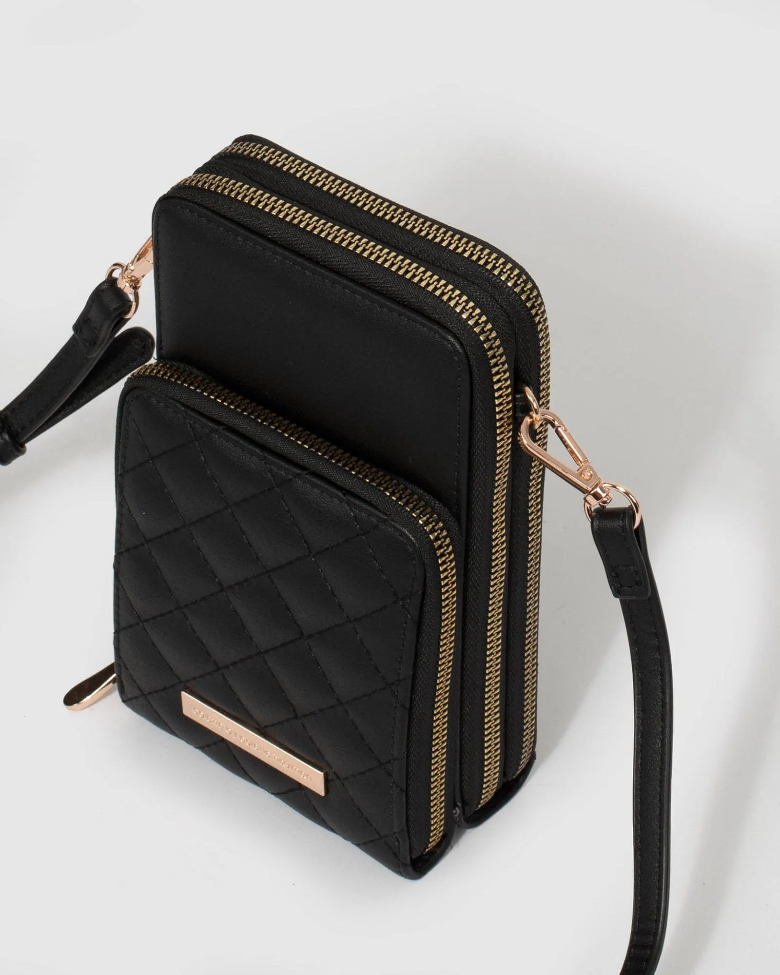 Black Koni Phone Crossbody Bag