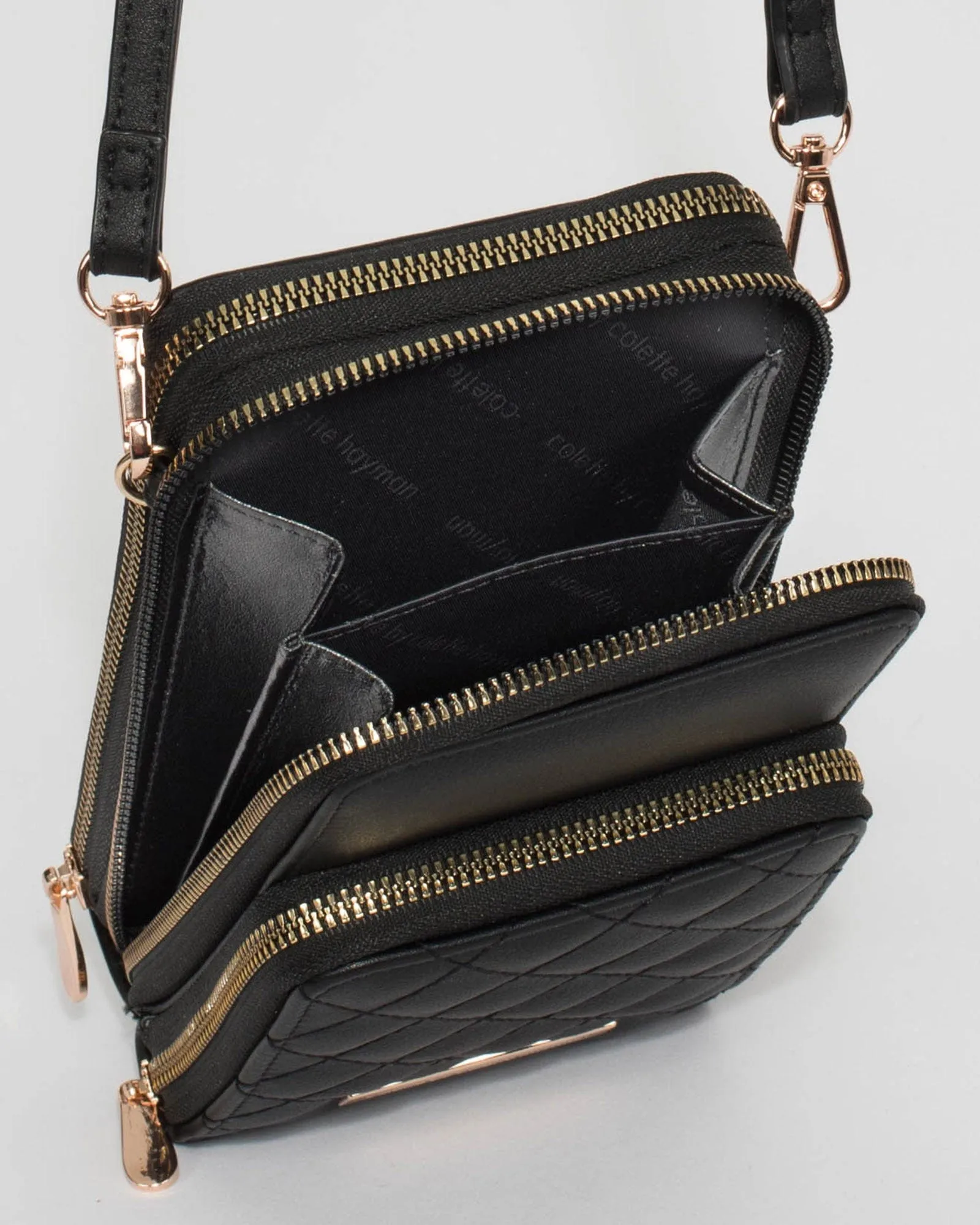 Black Koni Phone Crossbody Bag