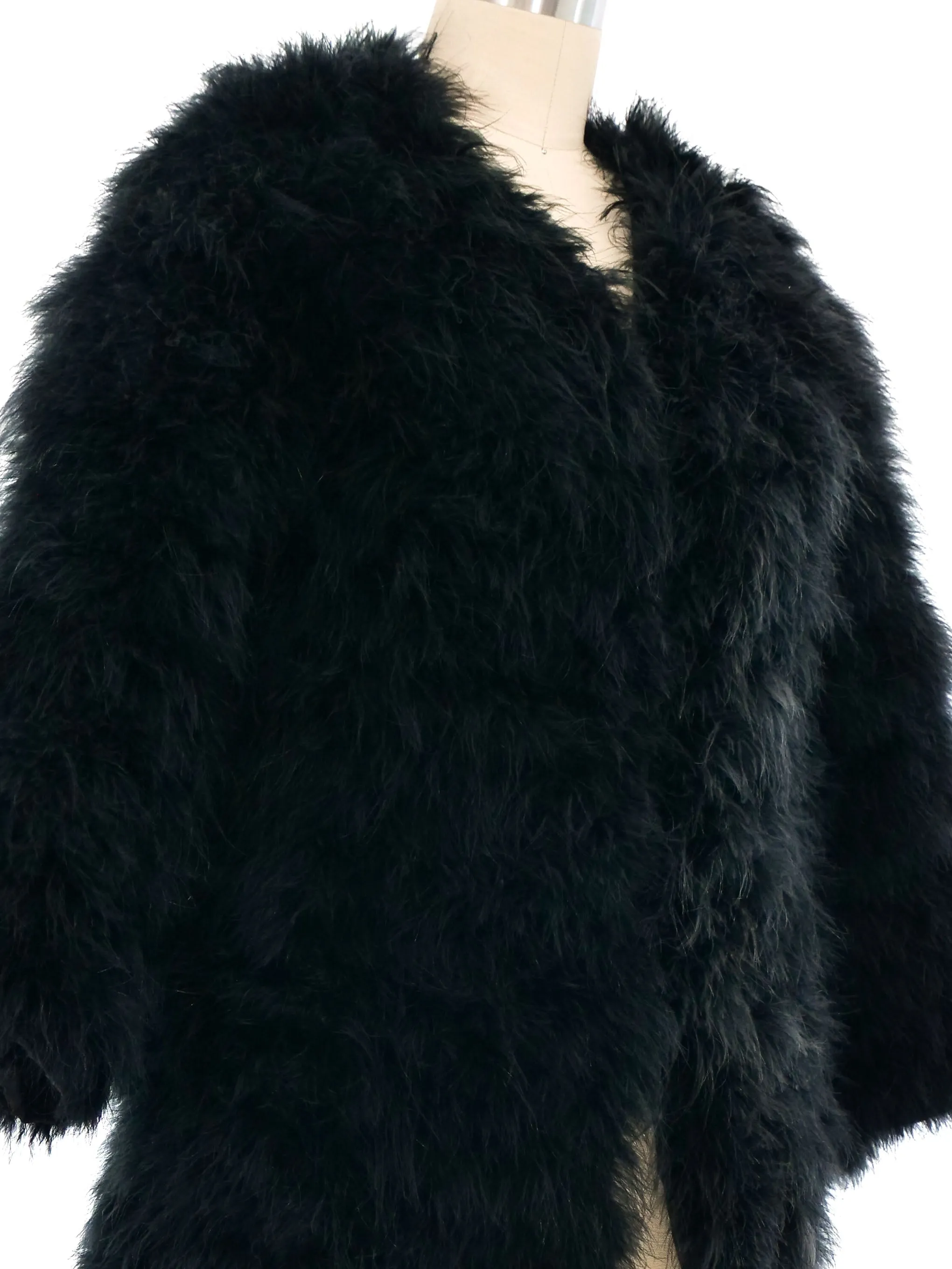 Black Marabou Feather Jacket