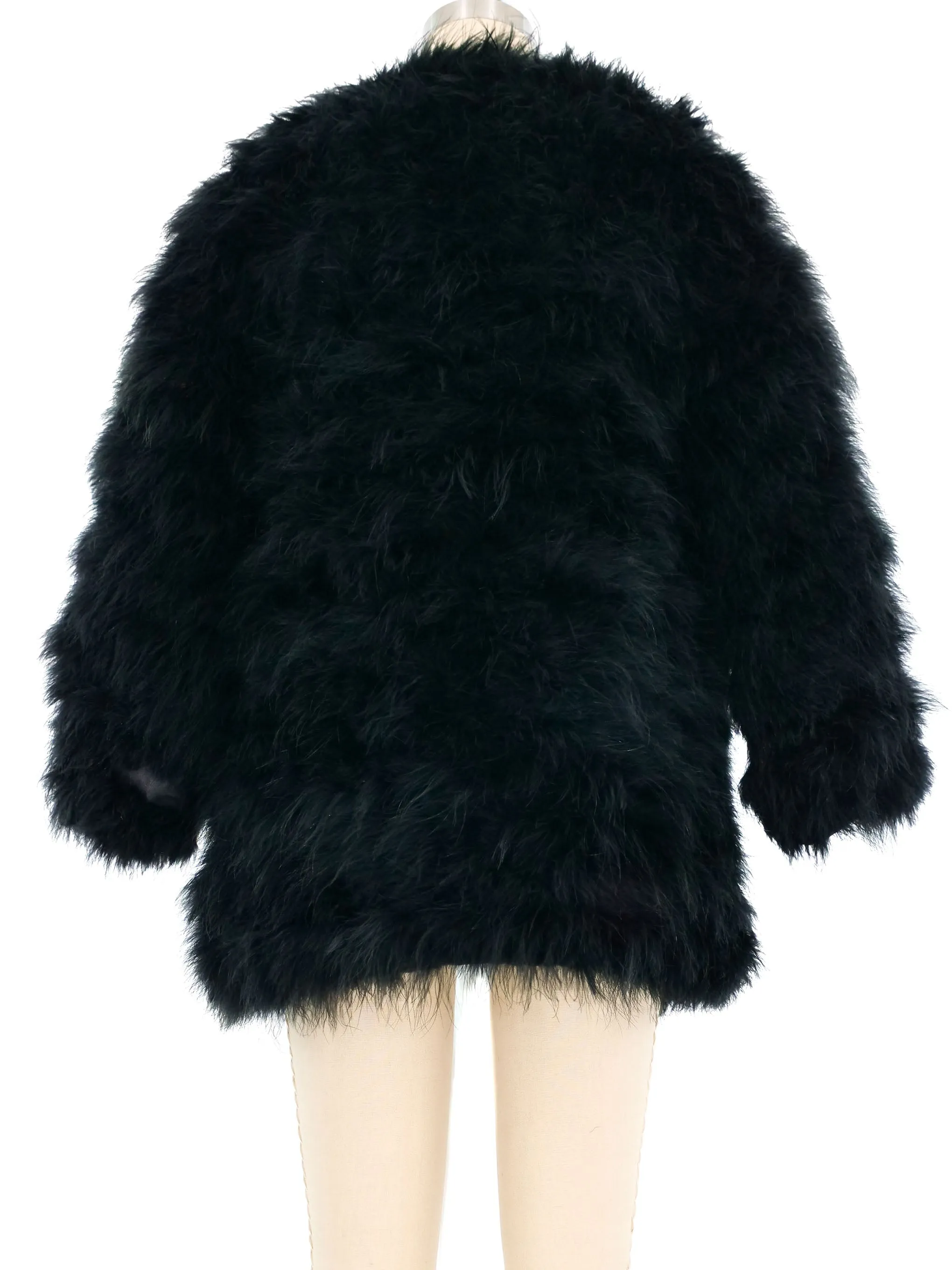 Black Marabou Feather Jacket