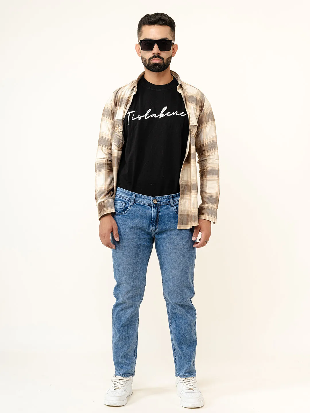 Blue Ankle Fit Denim Jeans