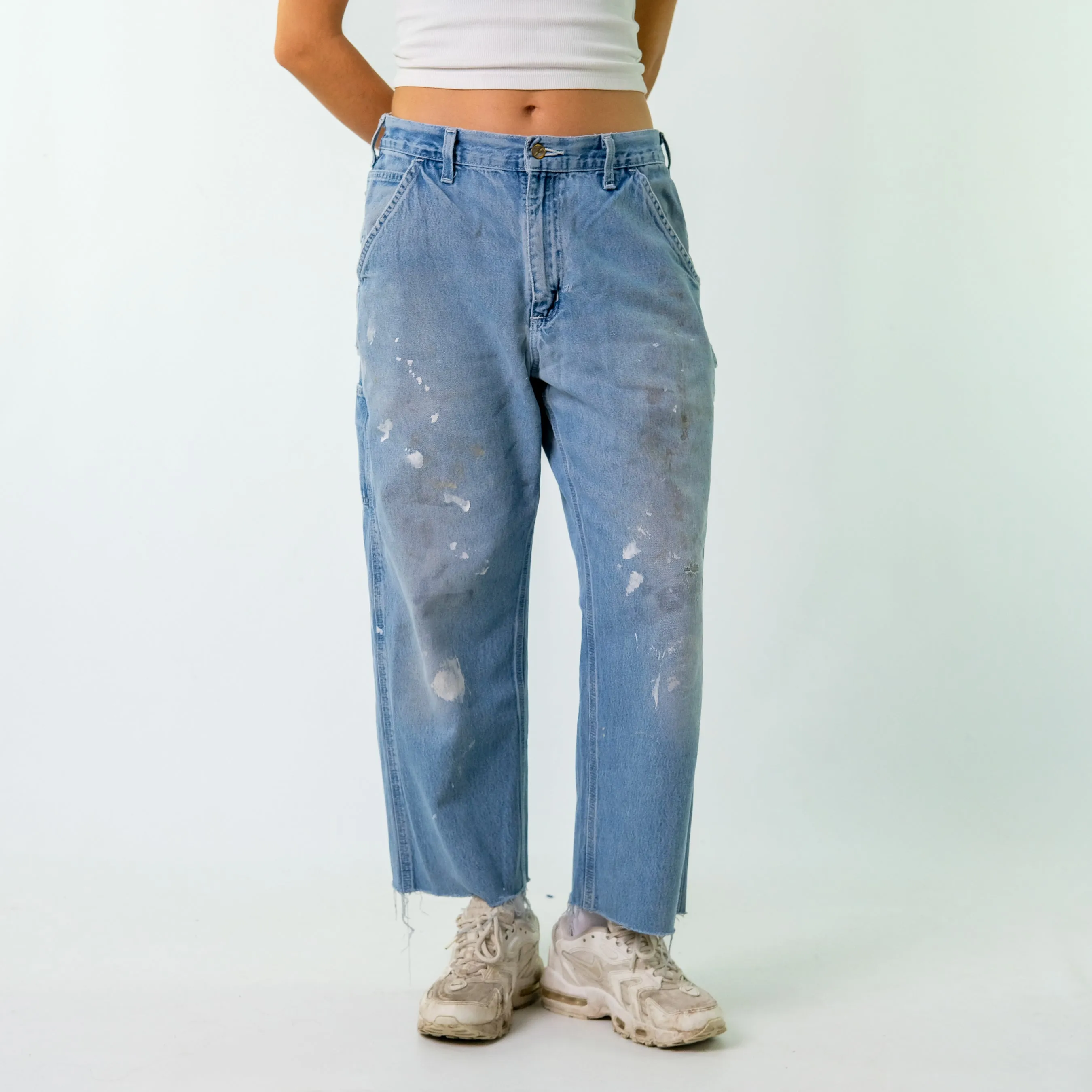 Blue y2ks Carhartt Denim Carpenter Jeans Baggy Pants (32x26)