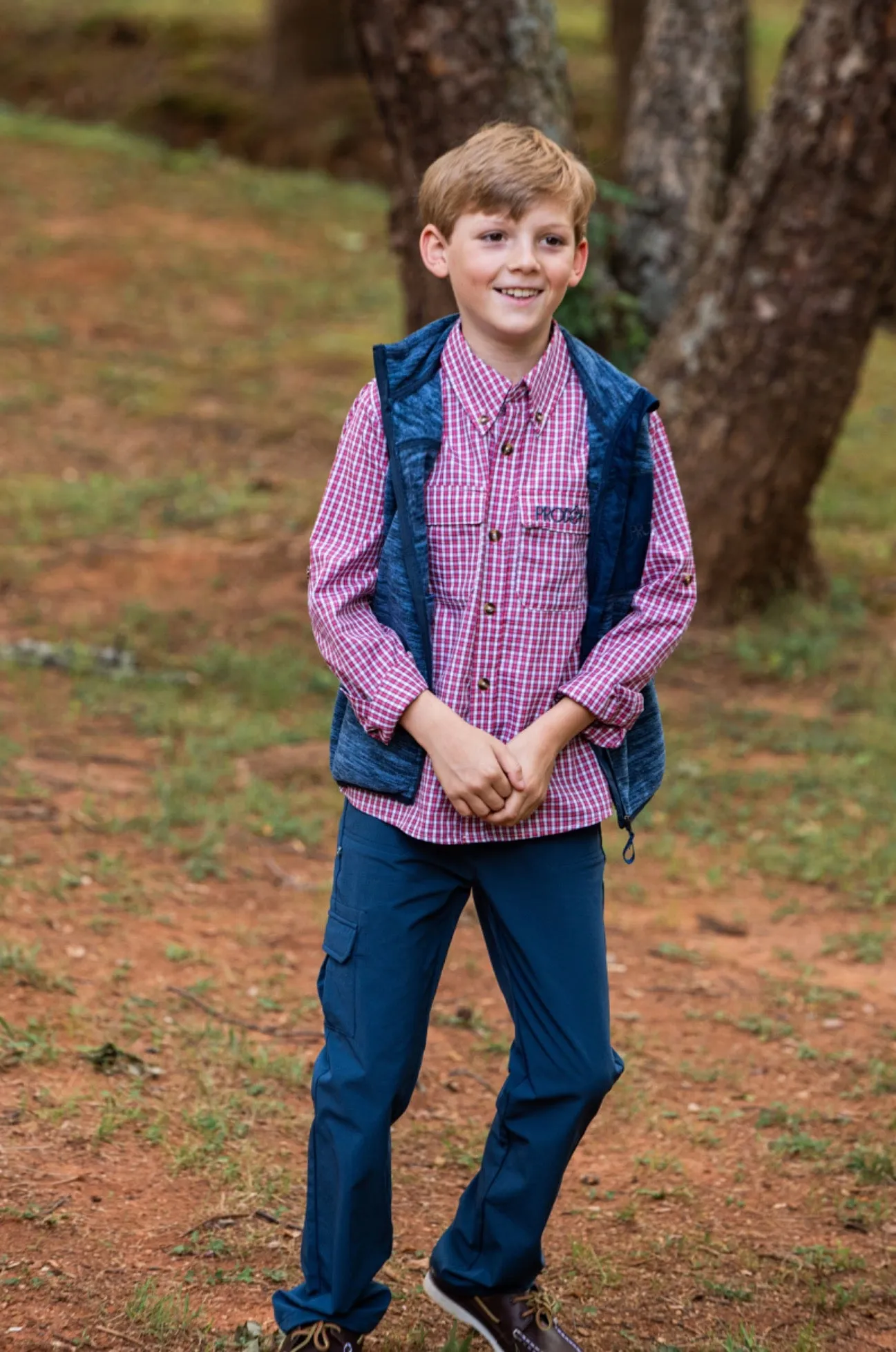 Boy's Original Angler Pant in Big Dipper Navy Blue