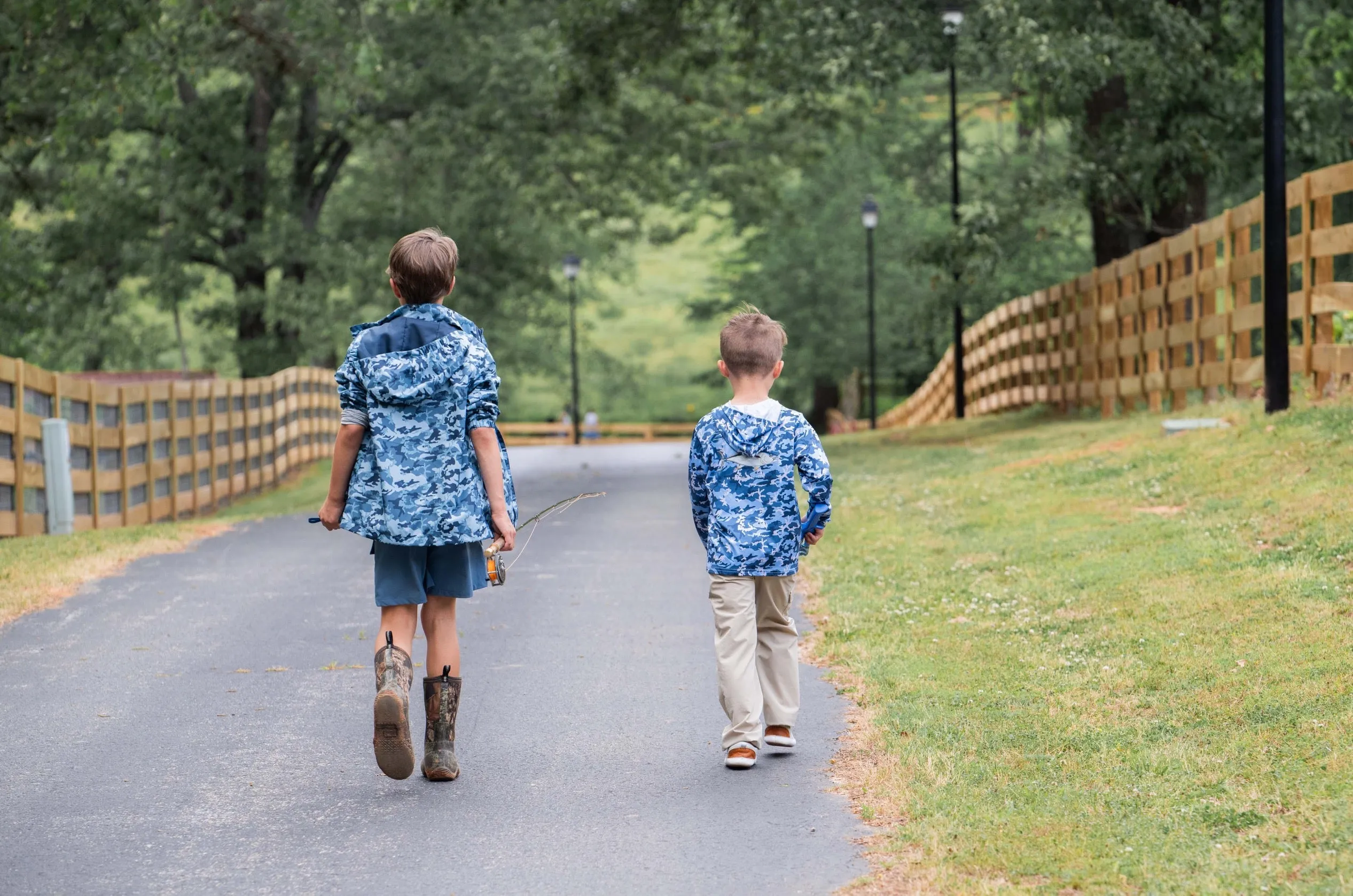 Boy's Original Angler Pant in Big Dipper Navy Blue