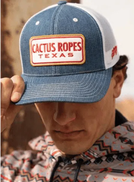 Cactus Ropes Hat - Denim/White