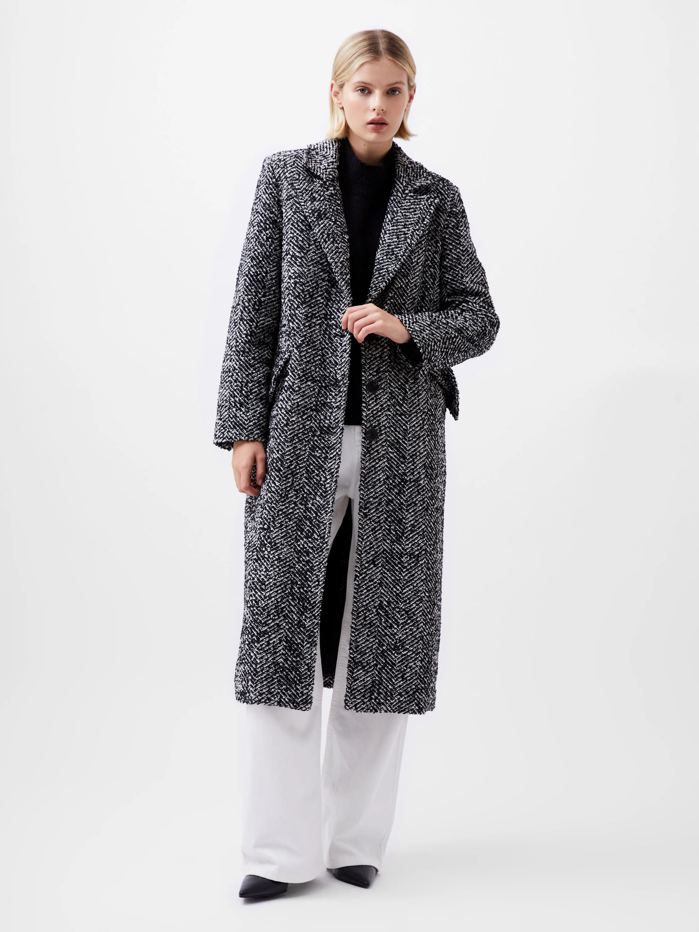 Chantelle Herringbone Coat