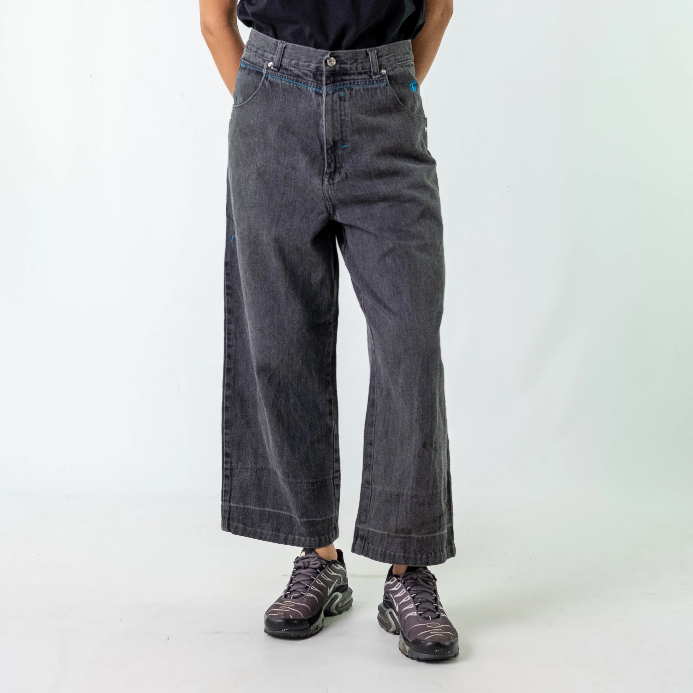 Charcoal Grey y2ks Rocawear Denim Hip Hop Jeans Baggy Pants (28x30)