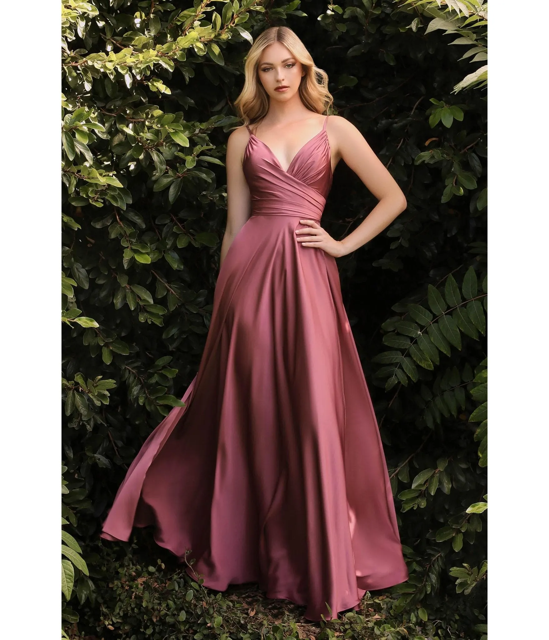 Cinderella Divine Mauve Rose Sweetheart Satin Enchanted Bridesmaid Dress