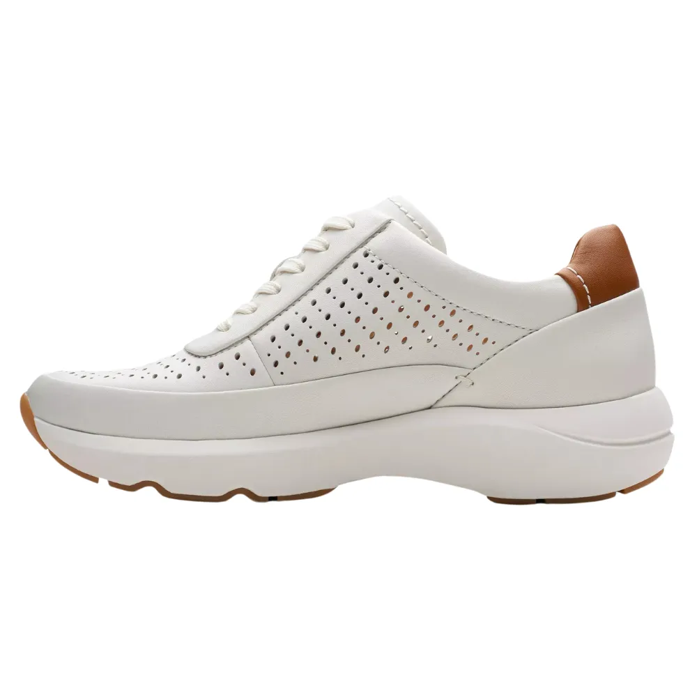 Clarks Tivoli Grace Off White Leather Sneaker (Women's)