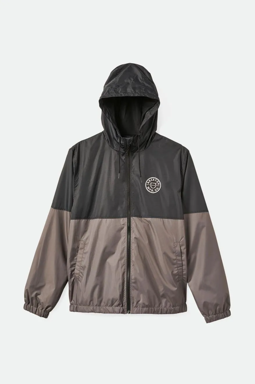 Claxton Crest Lightweight Jacket - Black/Charcoal