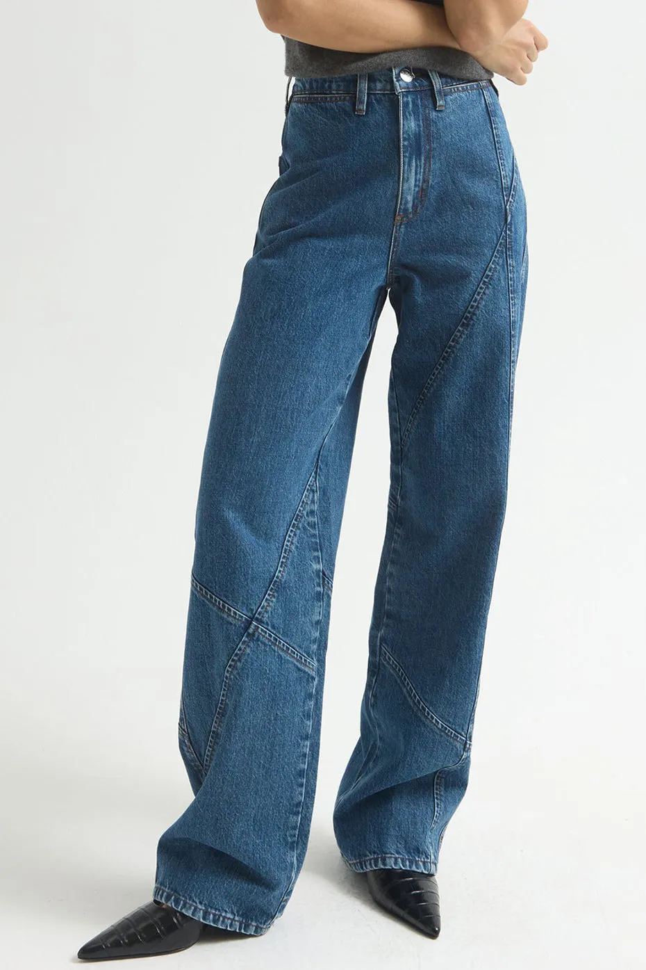 Cornflower Angle Starch Jeans