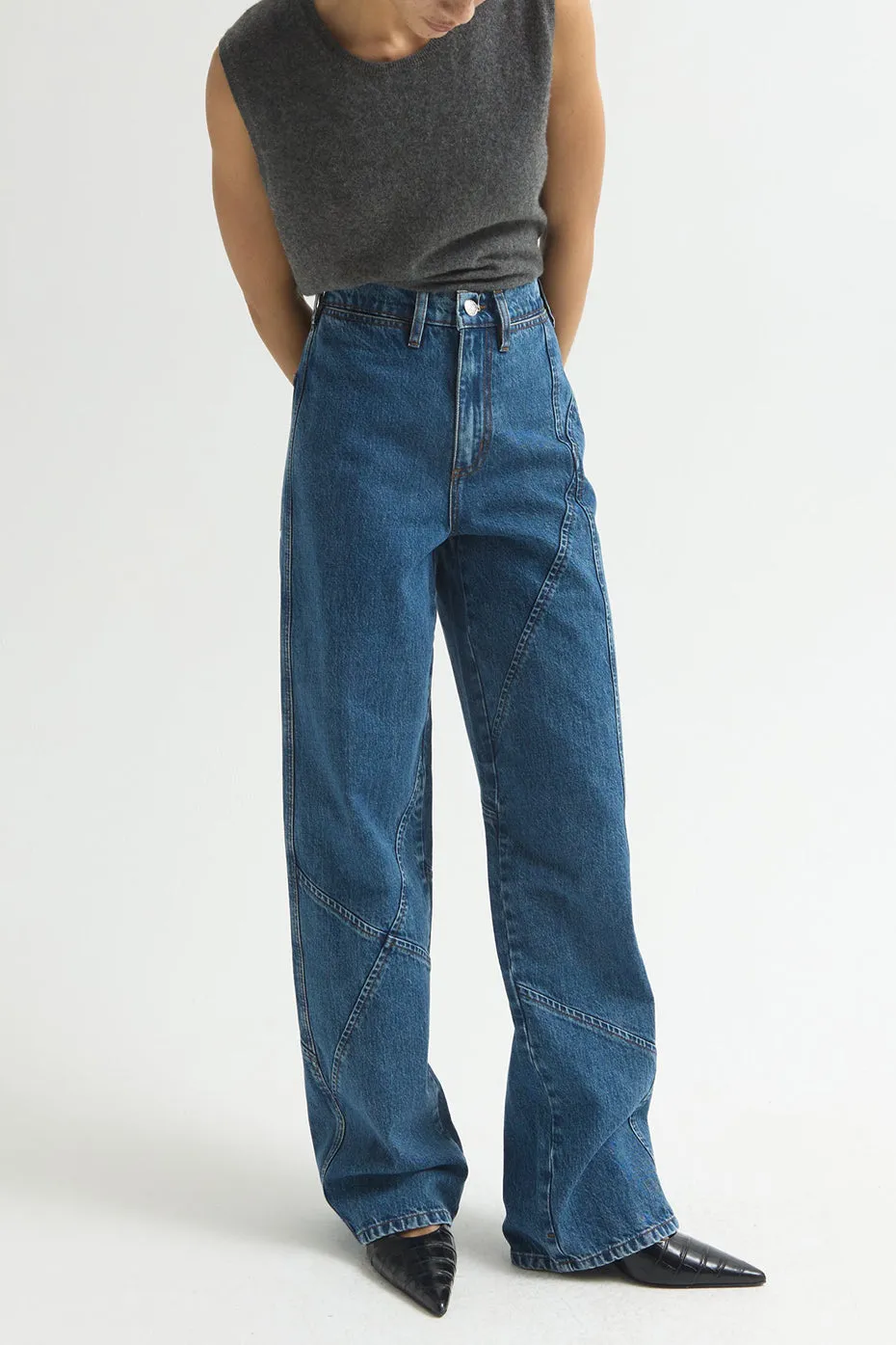 Cornflower Angle Starch Jeans