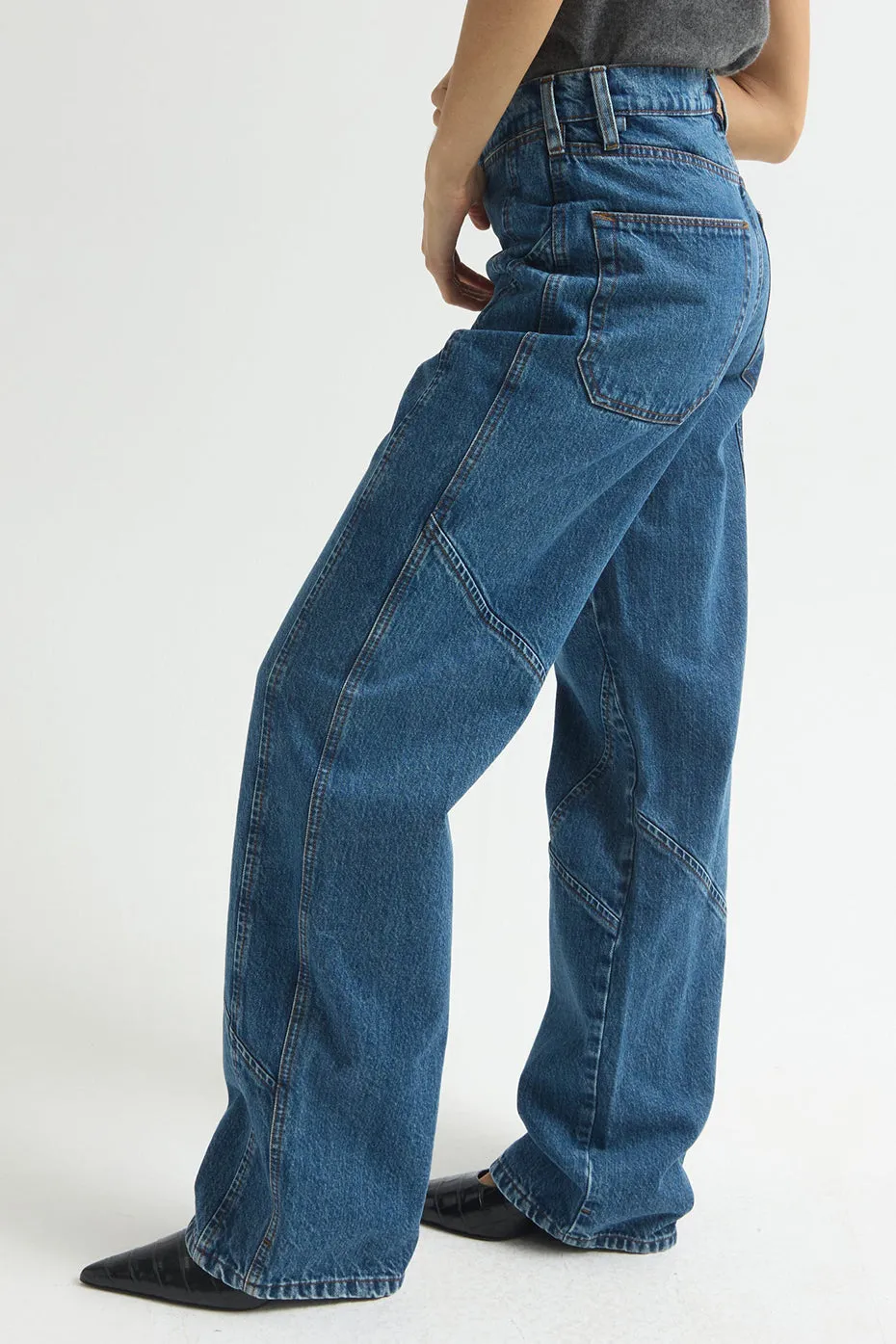 Cornflower Angle Starch Jeans