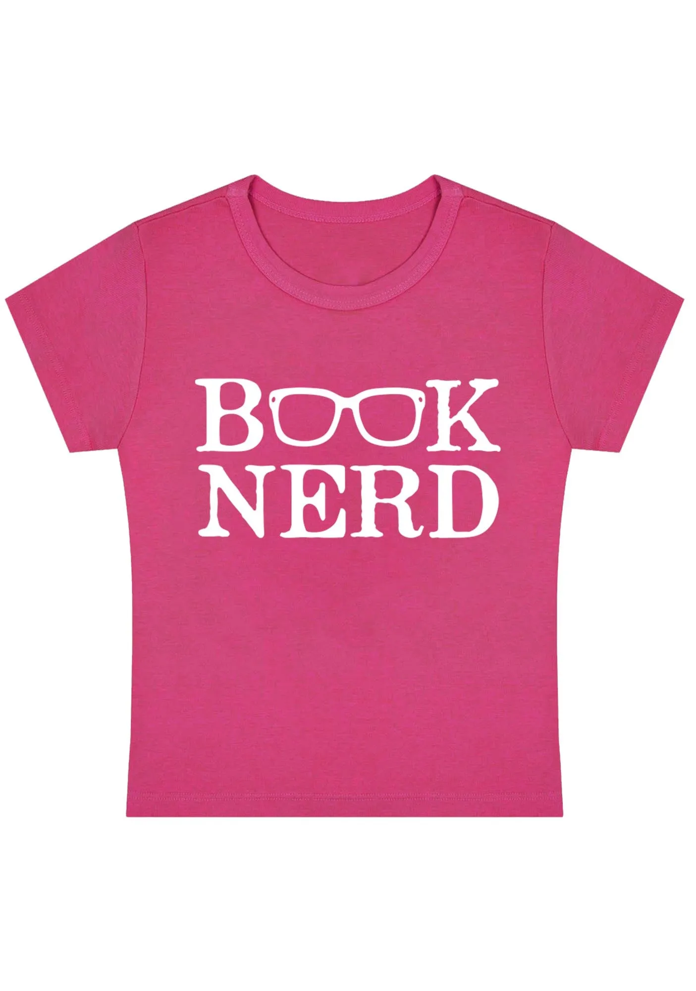 Curvy Book Nerd Glasses Baby Tee