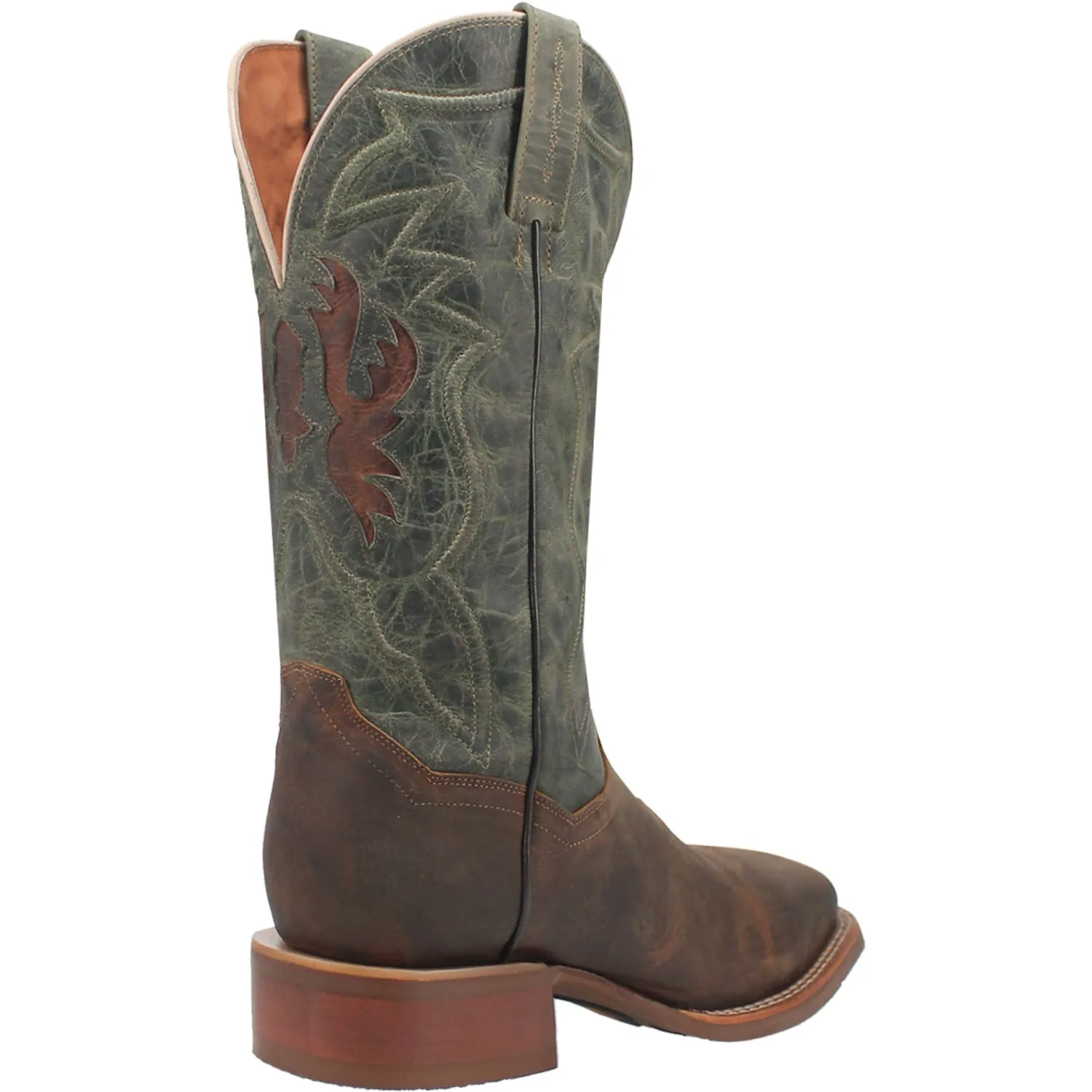 Dan Post Mens Jacob Tan/Turquoise Leather Cowboy Boots